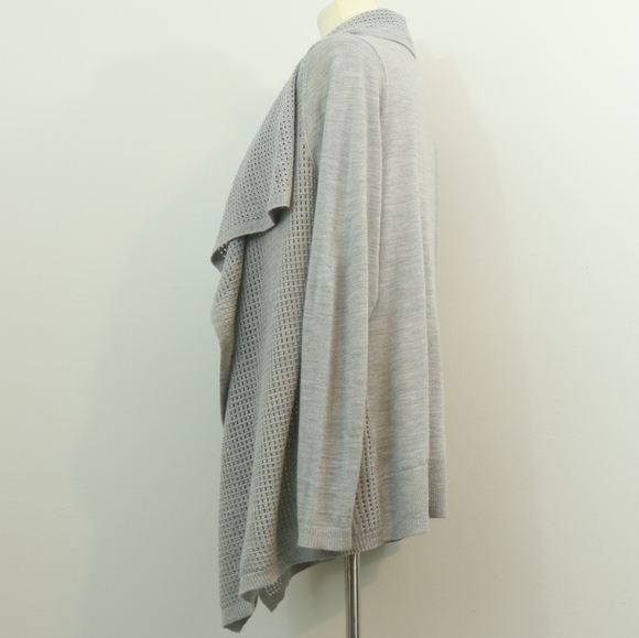 Ann Taylor Open Knit Merino Wool Blend Cardigan - Picture 3 of 9